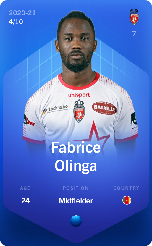 Sorare - Sorare Official - Fabrice Olinga 2020-21 • Super Rare 4/10 - NFT # 65855445877129958261864458994702203050825695315009267386816944254028662697928