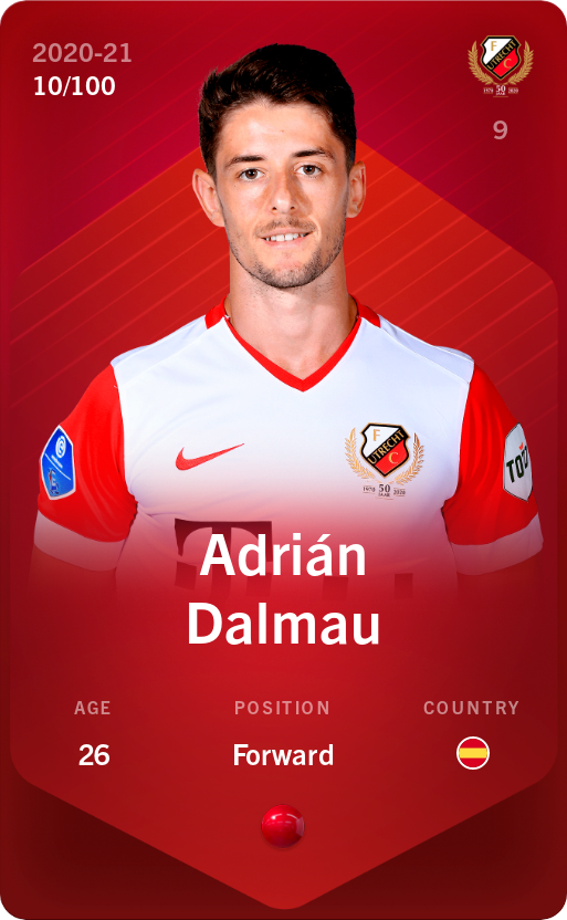 Sorare - Sorare Official - Adrián Dalmau 2020-21 • Rare 10/100 - NFT # 46830224220012223610487031338081225422246620988654502478659332225908758123034