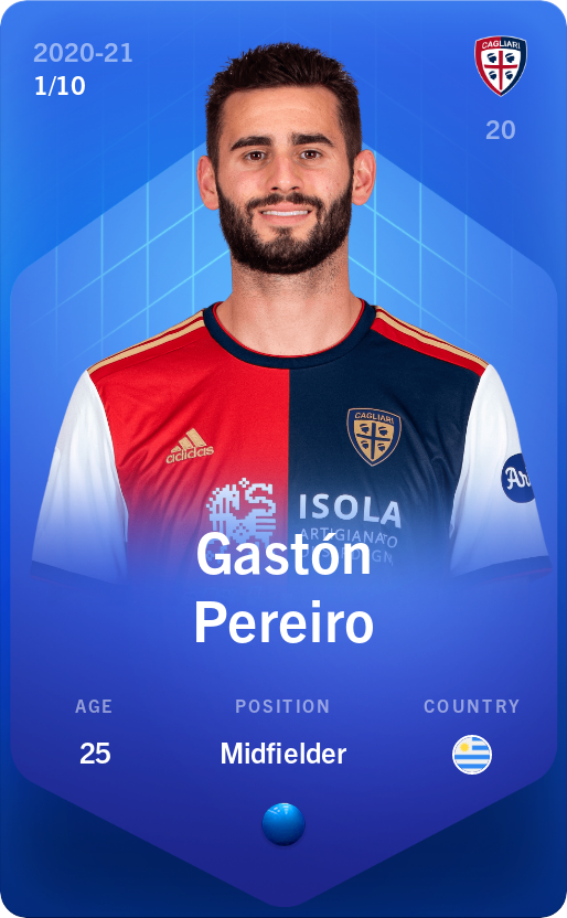 Sorare - Sorare Official - Gastón Pereiro 2020-21 • Super Rare 1/10 - NFT # 9306276830247245365698753051630456899185625458186308750729906756640883125643