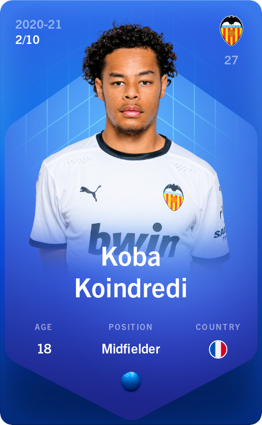 Sorare - Sorare Official - Koba Koindredi 2020-21 • Super Rare 2/10 - NFT # 68263122132001899141204277548129824996445750559839365910176289377650026046541