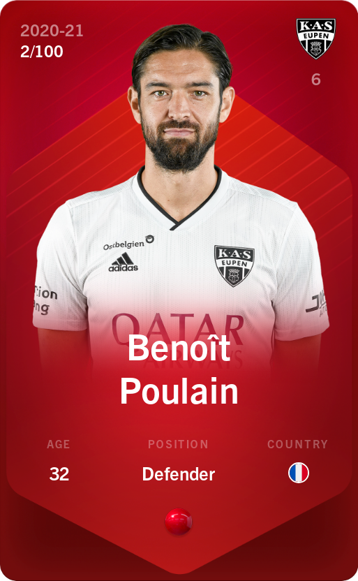 Sorare - Sorare Official - Benoît Poulain 2020-21 • Rare 2/100 - NFT # 31003030687198783712104410990315647036180435933033146248350536797482554085852