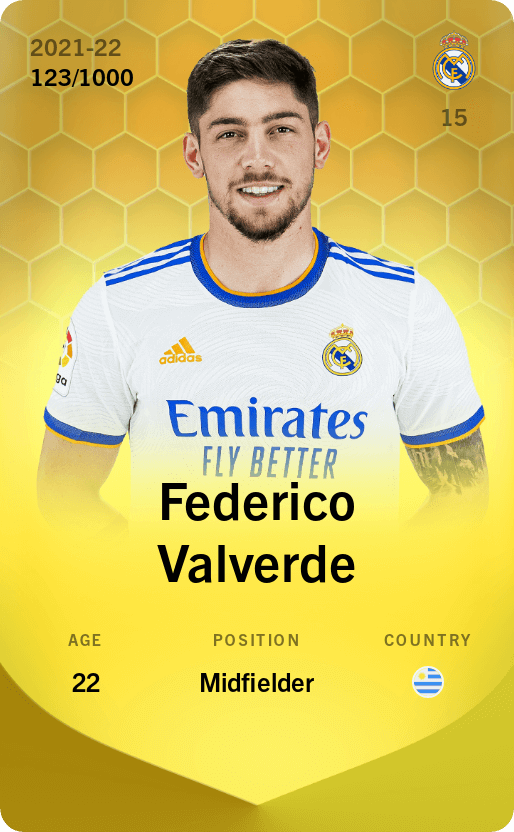 Federico Valverde 2021-22 • Limited 123/1000