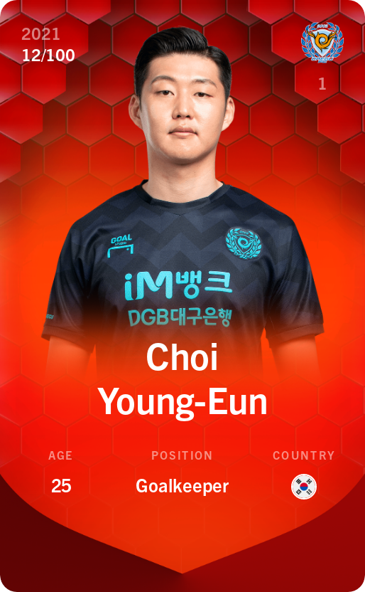 Sorare - Sorare Official - Choi Young-Eun 2021-22 • Rare 12/100 - NFT # 5436336207800004127840737575131056127259639250367569809731739024487731316383