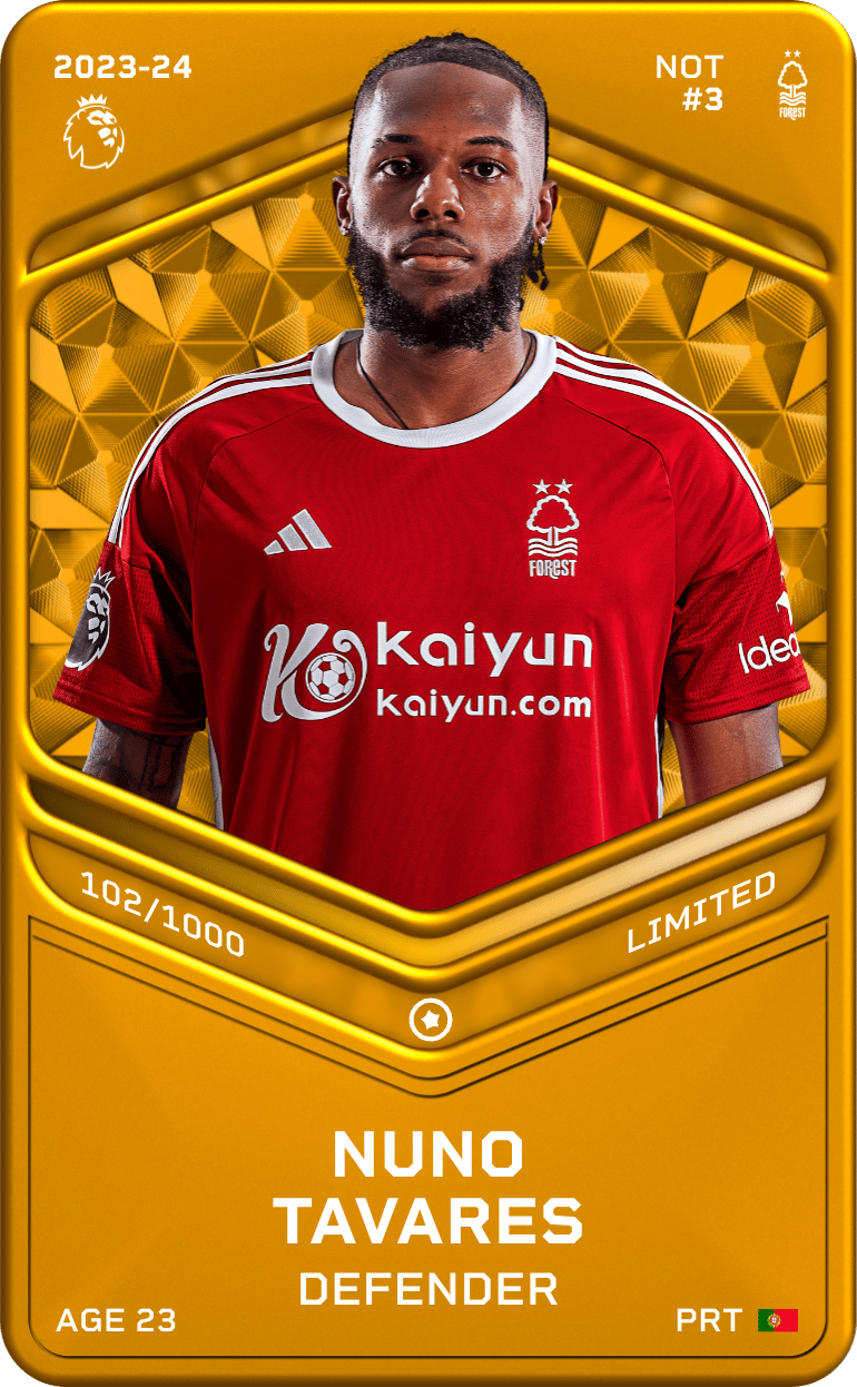 Nuno Tavares 2023-24 • Limited 102/1000