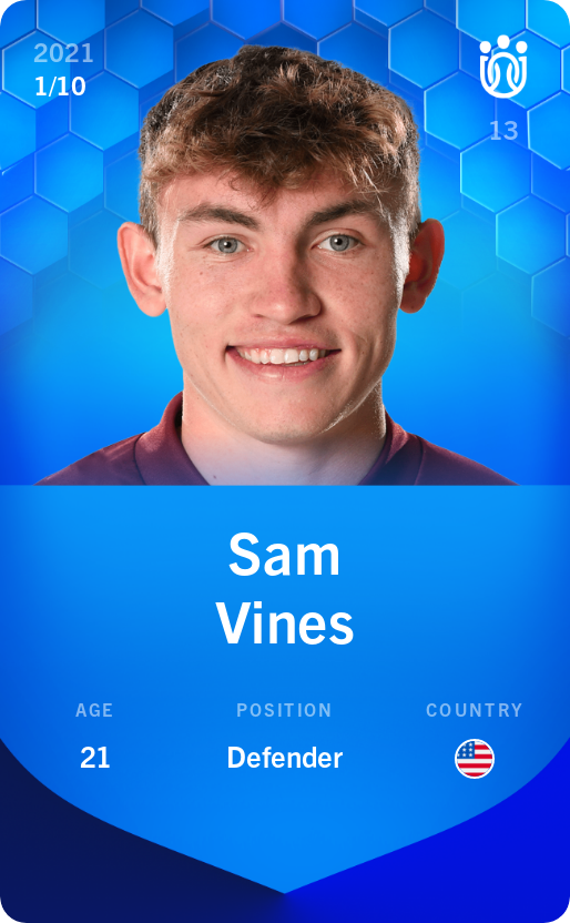 Sorare - Sorare Official - Sam Vines 2021-22 • Super Rare 1/10 - NFT # 85023871225813245315402581731078905032002472497939660583037232339302944282296