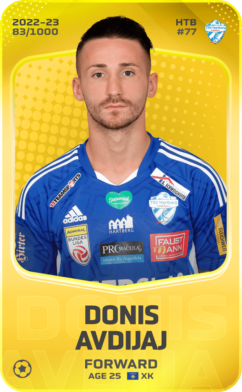 Donis Avdijaj 2022-23 • Limited 83/1000