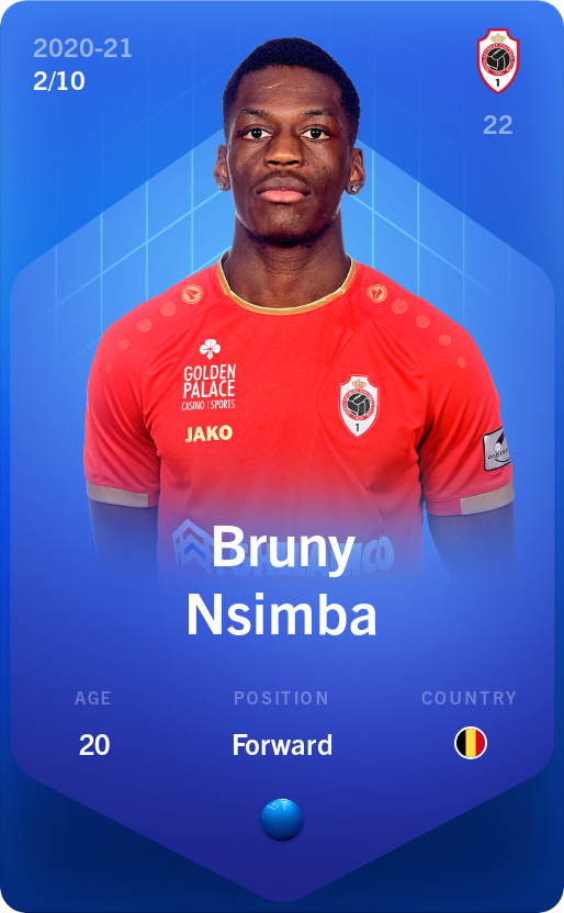 Sorare - Sorare Official - Bruny Nsimba 2020-21 • Super Rare 2/10 - NFT # 88884178033569507360900818861758526025045533605024100796778195748480106744431