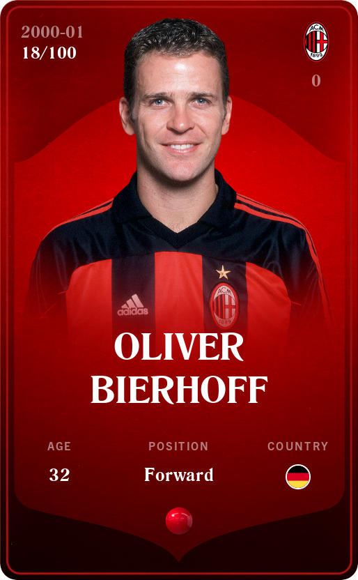 Sorare - Sorare Official - Oliver Bierhoff 2000-01 • Rare 18/100 - NFT # 78586092123057346118523265002872688514433975517478513092166400781282839505382