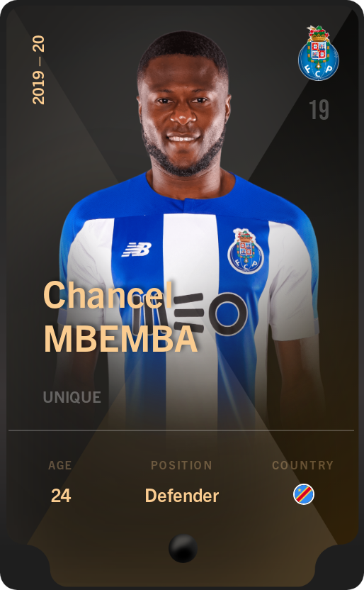 Sorare - Sorare Official - Chancel Mbemba 2019-20 • Unique - NFT # 74658257907706673828135310380482877868052098380861122623509510585140443830502