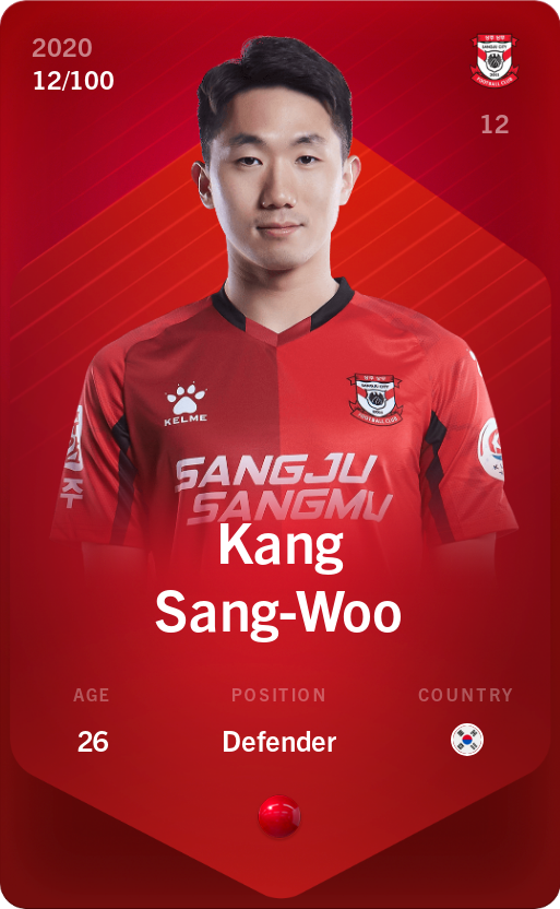Sorare - Sorare Official - Kang Sang-Woo 2020-21 • Rare 12/100 - NFT # 72703667559555241265959645680483977005061261011349851605943069949298935525740