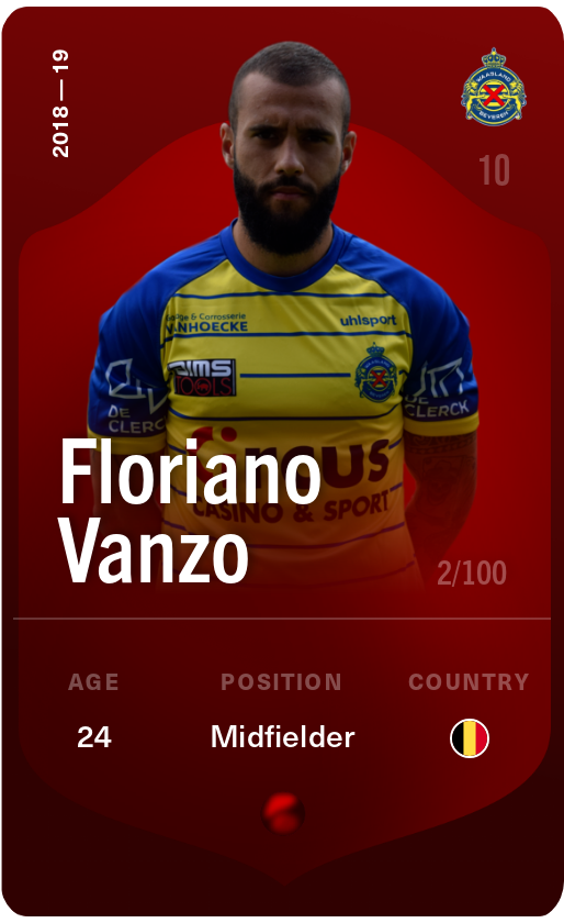 Sorare - Sorare Official - Floriano Vanzo 2018-19 • Rare 2/100 - NFT # 80967038103899956620641177235138071464425627043685633141185138445809657871536