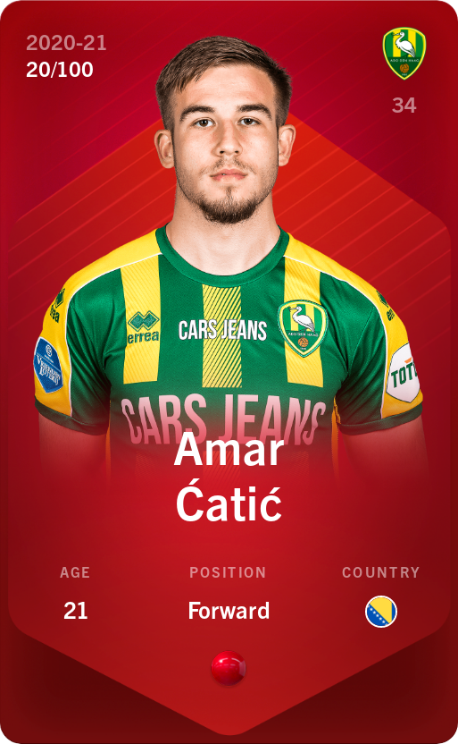 Sorare - Sorare Official - Amar Ćatić 2020-21 • Rare 20/100 - NFT # 83576689492296266063973796626243803370735084485760982910787319261795769823264