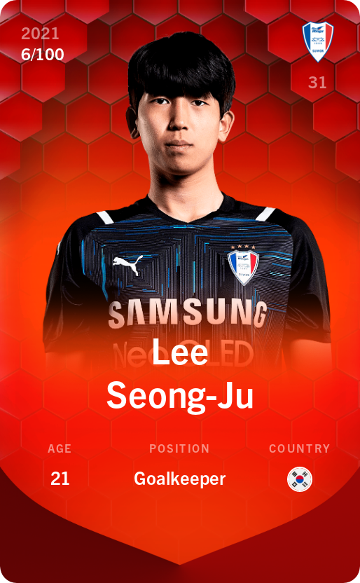 Sorare - Sorare Official - Lee Seong-Ju 2021-22 • Rare 6/100 - NFT # 105861474339990898266303695284308658741914164334986155228108843198190129757570