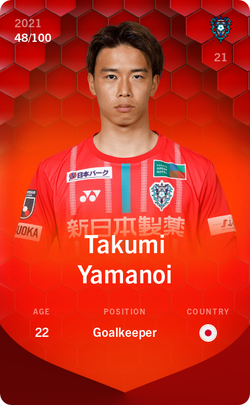 Sorare - Sorare Official - Takumi Yamanoi 2021-22 • Rare 48/100 - NFT # 97407569346161998856803982917013295193379535465086666512455536785040076698110
