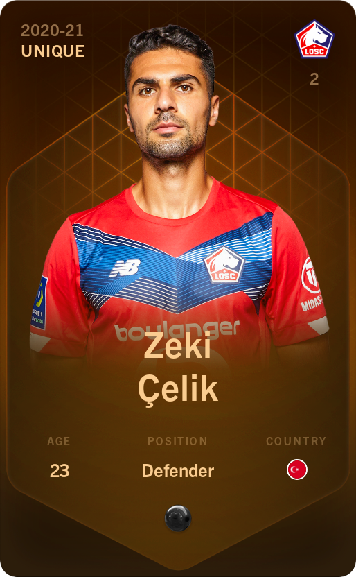 Sorare - Sorare Official - Zeki Çelik 2020-21 • Unique - NFT # 93377377724744973209382270581481975149978409495374923669262081361736617186762