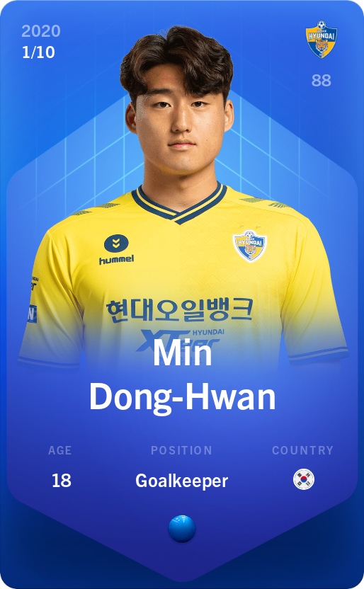Sorare - Sorare Official - Min Dong-Hwan 2020-21 • Super Rare 1/10 - NFT # 61883493881504803546889806265956255860839443013962499336253306522096101650870
