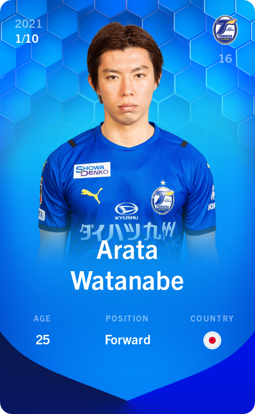 Sorare - Sorare Official - Arata Watanabe 2021-22 • Super Rare 1/10 - NFT # 50076077300661195975591291570239008892747024523466502933973359898077361640873