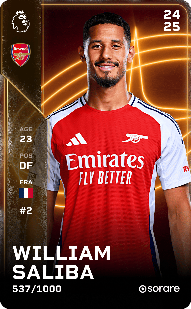 William Saliba 2024-25 • Limited 537/1000