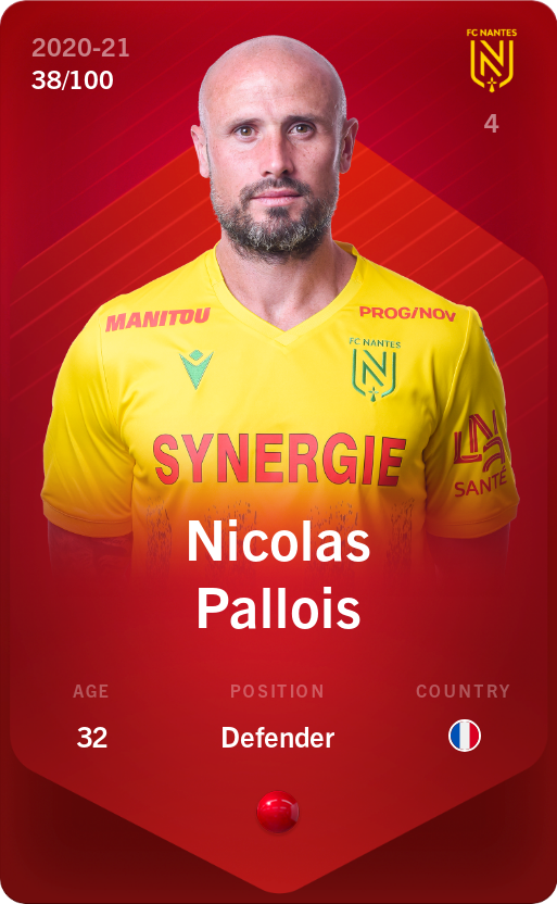 Sorare - Sorare Official - Nicolas Pallois 2020-21 • Rare 38/100 - NFT # 102408856399404268476293836439952207361274631323075497309783210795605568643398