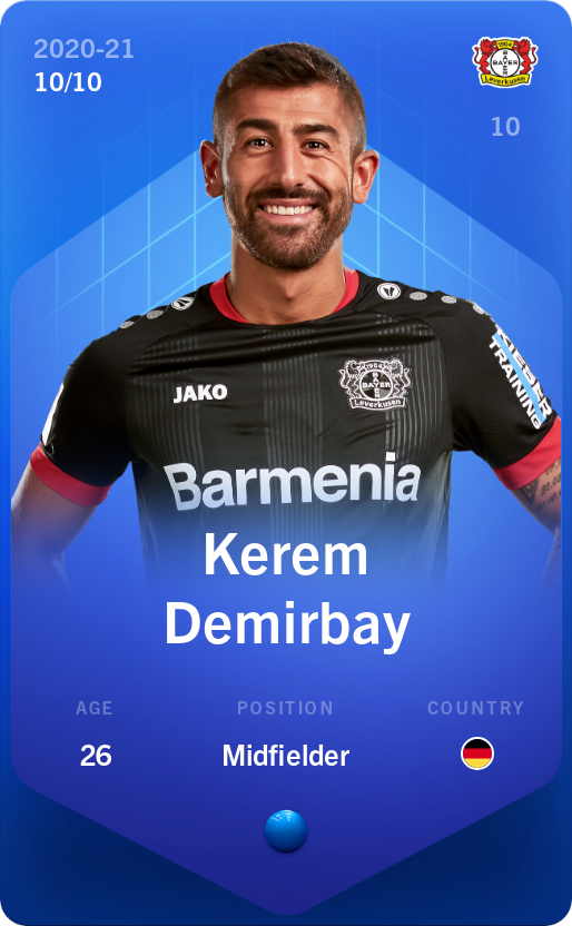 Sorare - Sorare Official - Kerem Demirbay 2020-21 • Super Rare 10/10 - NFT # 59534858417473621114451639796784006816791215420869424512980767899742570243861