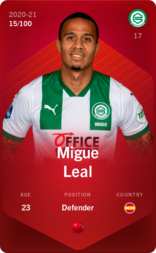Sorare - Sorare Official - Migue Leal 2020-21 • Rare 15/100 - NFT # 42207550873623323461266006031494582665090541303624577737042179587481326263633