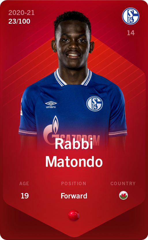 Sorare - Sorare Official - Rabbi Matondo 2020-21 • Rare 23/100 - NFT # 83123646752913440023414836024870679332794606059357626416172875565455924299717