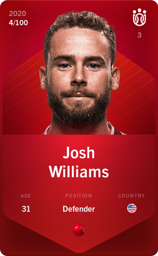 Sorare - Sorare Official - Josh Williams 2020-21 • Rare 4/100 - NFT # 83355815019587701424210378561472314354856026036664022963407146082431846345432