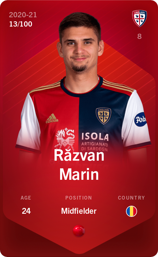 Sorare - Sorare Official - Răzvan Marin 2020-21 • Rare 13/100 - NFT # 74046730483416240980052590895662759651988193180396308349668040166560650264504