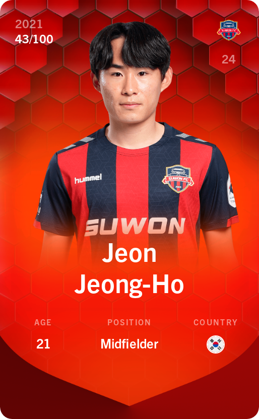 Sorare - Sorare Official - Jeon Jeong-Ho 2021-22 • Rare 43/100 - NFT # 13246619377877235488361078484677422453591067527496984603851063868524098084719