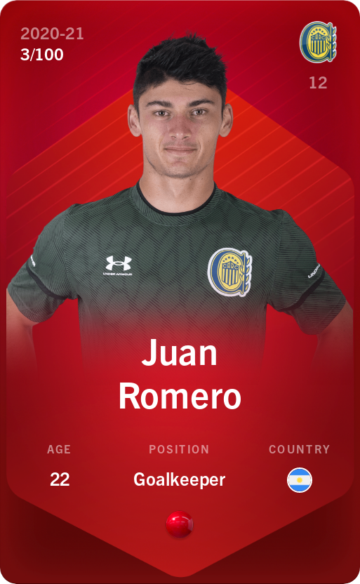 Sorare - Sorare Official - Juan Romero 2020-21 • Rare 3/100 - NFT # 65335760025956031045813217074822036614825946398496746648157171229499788365322