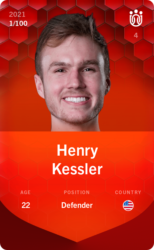 Sorare - Sorare Official - Henry Kessler 2021-22 • Rare 1/100 - NFT # 52531537037172955965470708722543261960925730241622885088702804174240777615867