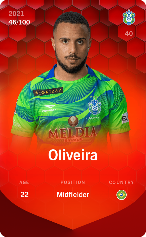 Sorare - Sorare Official - Oliveira 2021-22 • Rare 46/100 - NFT # 51276139493376559102136395794946517430881818902619697604761319275935129732437