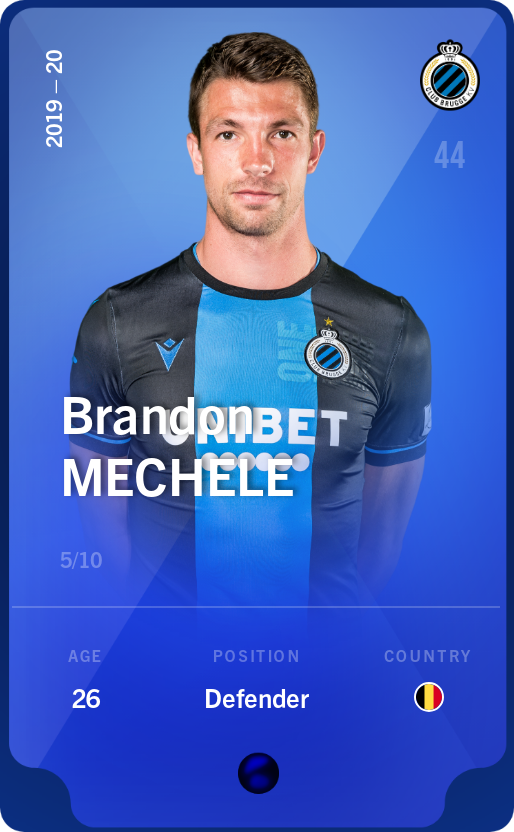 Sorare - Sorare Official - Brandon Mechele 2019-20 • Super Rare 5/10 - NFT # 81004097061578549904737191744523208254011995476893935754055895925391116091160