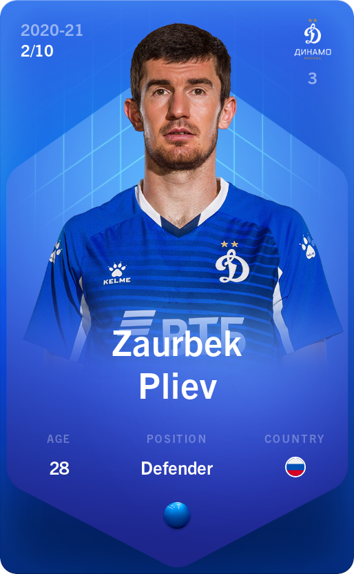Sorare - Sorare Official - Zaurbek Pliev 2020-21 • Super Rare 2/10 - NFT # 109917110305054105426275288698113654496662090151454057363352026268255554322052