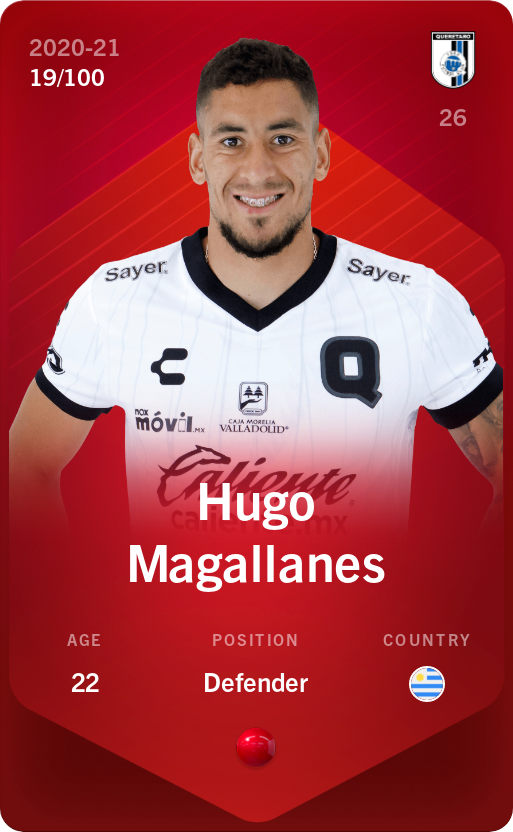 Sorare - Sorare Official - Hugo Magallanes 2020-21 • Rare 19/100 - NFT # 41372736493975106687267121738886925329371087931763327478763627629796899751767