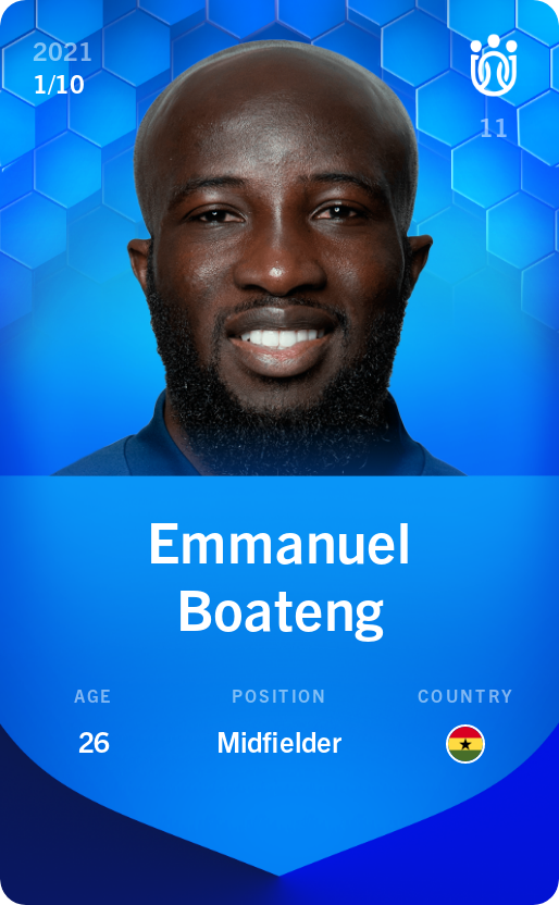 Sorare - Sorare Official - Emmanuel Boateng 2021-22 • Super Rare 1/10 - NFT # 44579919103219842947333241266379727691494455330646312446538501111284367250565