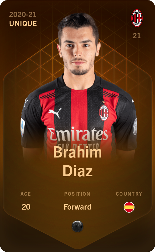 Sorare - Sorare Official - Brahim Díaz 2020-21 • Unique - NFT # 110555622215092919283247190516346594412133620908161866463622720333138317992475