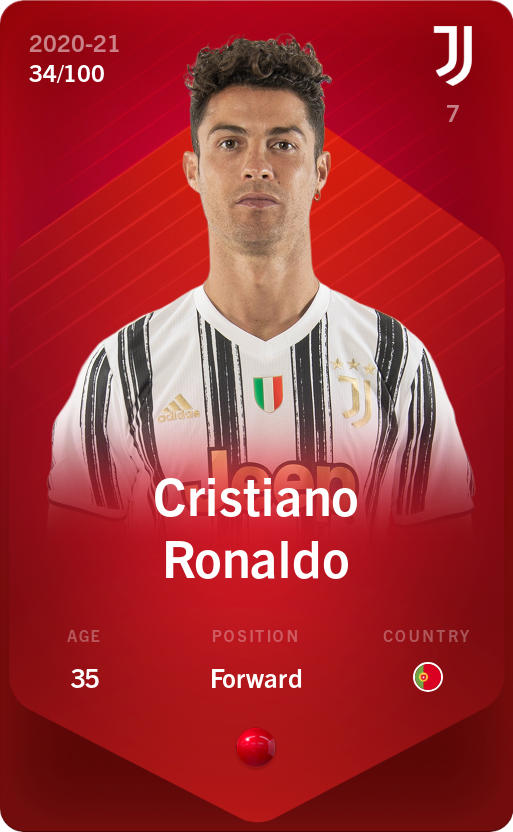 Sorare - Sorare Official - Cristiano Ronaldo 2020-21 • Rare 34/100 - NFT # 64928445261990849039071072401626431601272539891827029806735485600630353962451