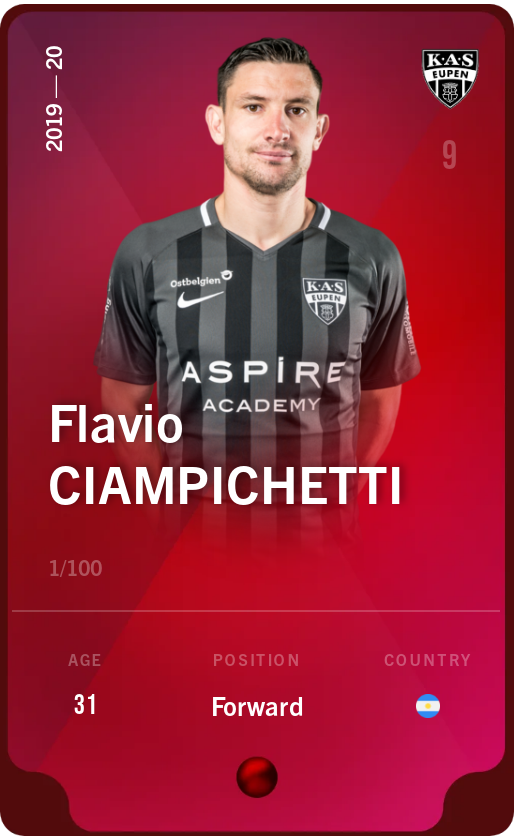 Sorare - Sorare Official - Flavio Ciampichetti 2019-20 • Rare 1/100 - NFT # 26566144635083341002701145224806387680887679790735289408050990194673010170905