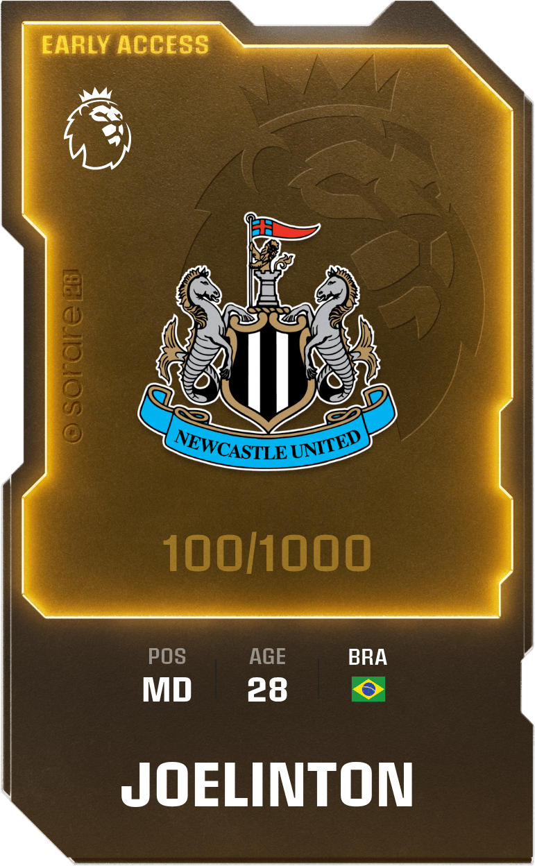 22-23 PANINI JOELINTON ジョエリントン 直筆サインカード 2023-24 JOELINTON AUTO PANINI PRIZM PREMIER LEAGUE