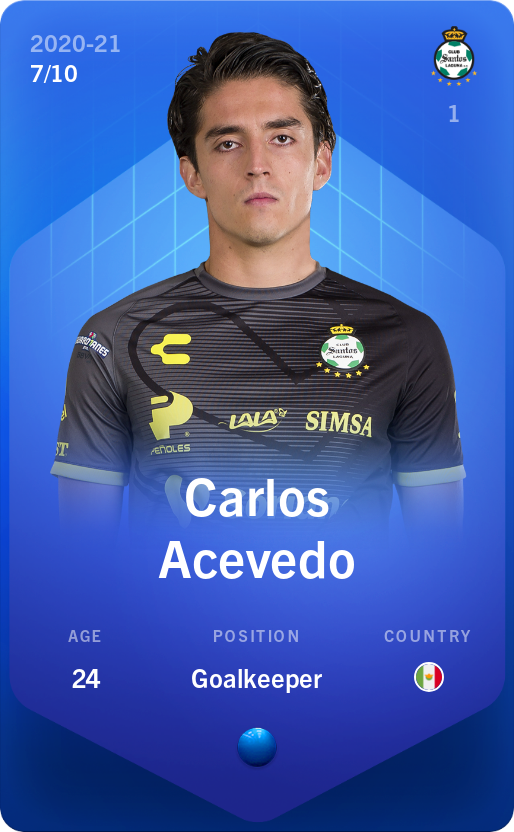 Sorare - Sorare Official - Carlos Acevedo 2020-21 • Super Rare 7/10 - NFT # 30331437540097228708796029001755822902929417967738897311857463736122240364540
