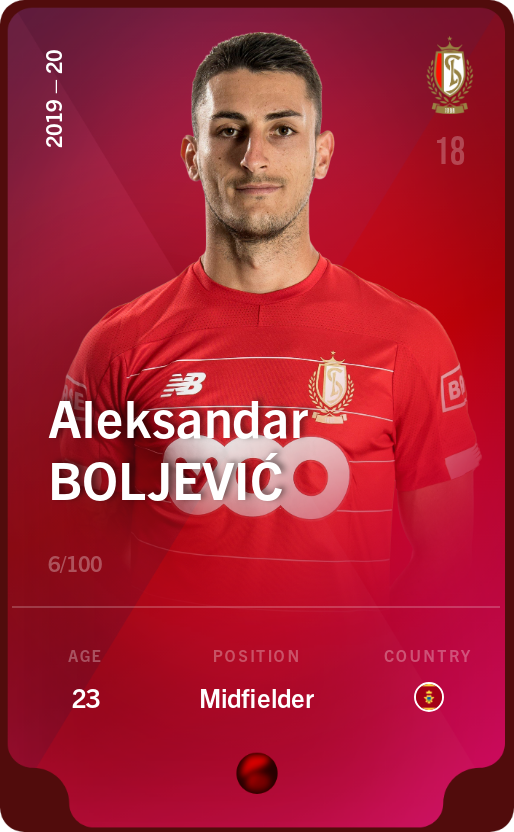 Sorare - Sorare Official - Aleksandar Boljević 2019-20 • Rare 6/100 - NFT # 69235341164363395361378982898767502625590042179075795306574918151017616659379