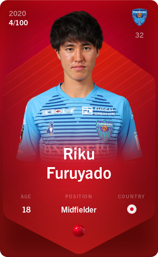 Sorare - Sorare Official - Riku Furuyado 2020-21 • Rare 4/100 - NFT # 68284528273453848315009934399102048619874975120244543360315592452675319423058