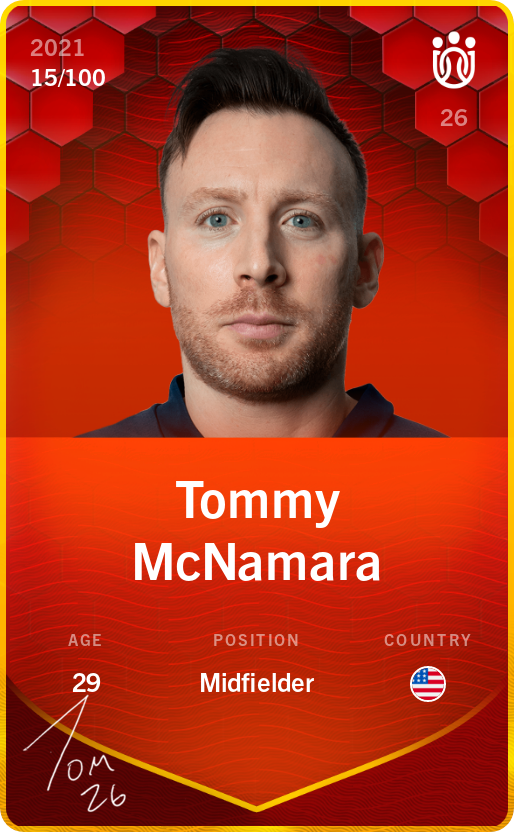 Sorare - Sorare Official - Tommy McNamara 2021-22 • Rare 15/100 - NFT # 66527208363072972829809488676397405714453345207399430182060672288134690286163