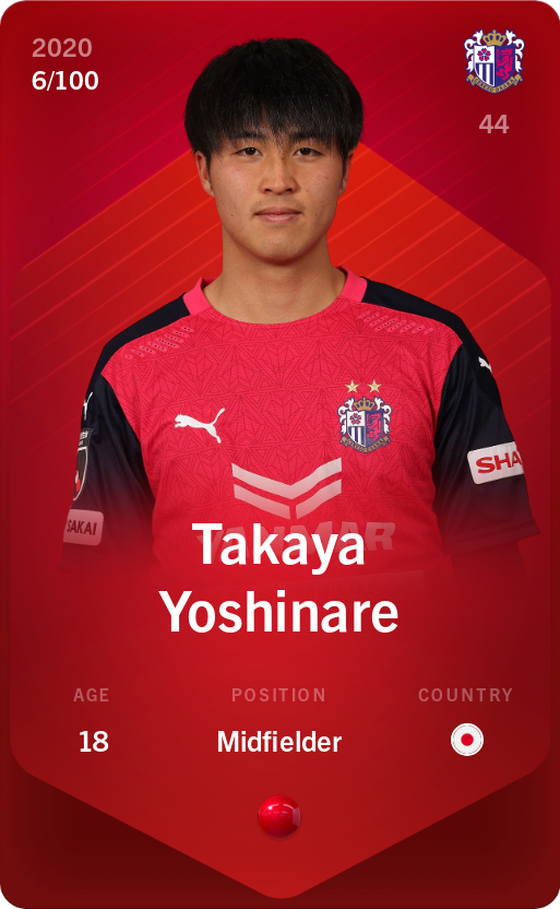 Sorare - Sorare Official - Takaya Yoshinare 2020-21 • Rare 6/100 - NFT # 91750579501949677595428970843770363076428627690112345422524521622419746974615