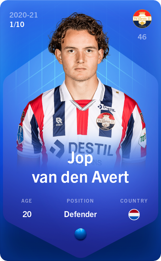 Sorare - Sorare Official - Jop van den Avert 2020-21 • Super Rare 1/10 - NFT # 42189319370860820290122658621531380593716216297479613861679848261895893757216