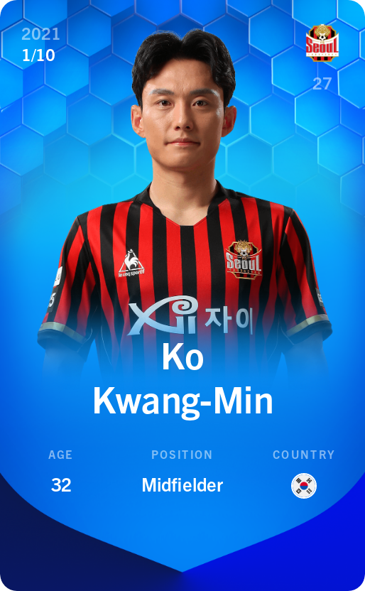 Sorare - Sorare Official - Ko Kwang-Min 2021-22 • Super Rare 1/10 - NFT # 90794644603930570692274397245829831336915180773645114612426663662075281885350