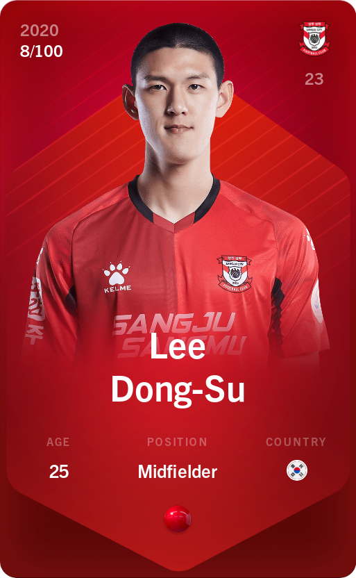 Sorare - Sorare Official - Lee Dong-Su 2020-21 • Rare 8/100 - NFT # 100999981979580544281521398282825764131016754409562671512706203816066611825209