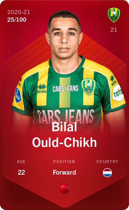 Sorare - Sorare Official - Bilal Ould-Chikh 2020-21 • Rare 25/100 - NFT # 9359922954613681860830054571040414882976818588123286592697320435776039564708