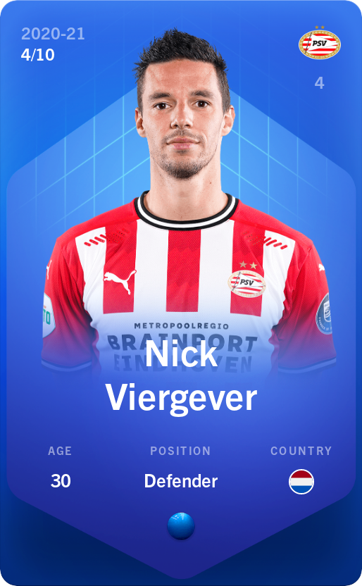 Sorare - Sorare Official - Nick Viergever 2020-21 • Super Rare 4/10 - NFT # 86947282321225929078222990928383629869279438804416821003871186717559033978701
